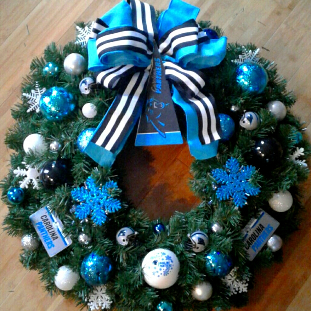 Carolina Panthers wreath